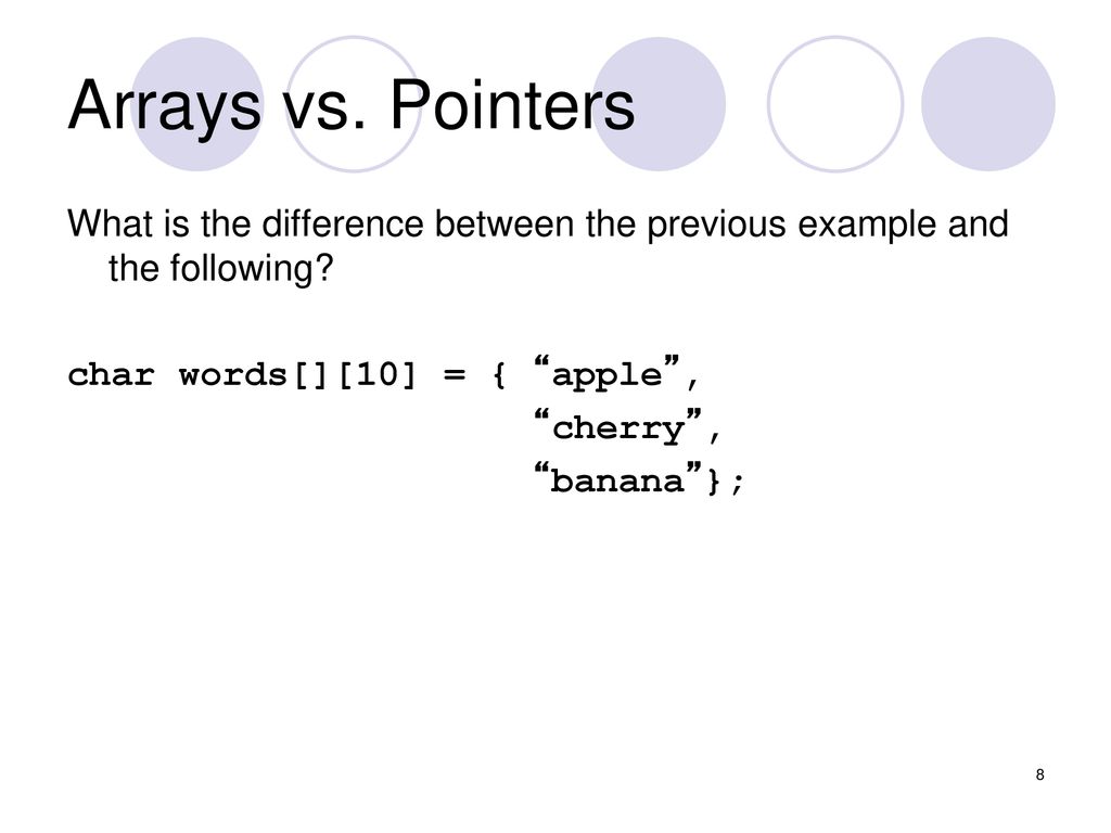 Arrays and Pointers (part 2) - ppt download